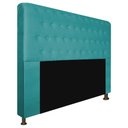 Ver imagem 1 de Cabeceira Brenda Para Cama Box King Size 195cm com Capitonê Suede - Ecotec Decor:Azul Turquesa