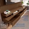 Rack com Painel Ripado para Tv até 72 Polegadas 185x250cm 100% Mdf Yucca Cabecasa Madeiraoriginals - 4