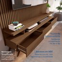 Ver imagem 4 de Rack com Painel Ripado para Tv até 72 Polegadas 185x250cm 100% Mdf Yucca CabeCasa MadeiraOriginals