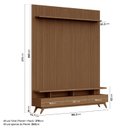 Ver imagem 3 de Rack com Painel Ripado para TV até 72 Polegadas 100% MDF 185,5CMX250CM Yucca CabeCasa MadeiraOriginals