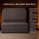 Ver imagem 3 de Conjunto de Cabeceira e Recamier Baú Elegante para Cama de Casal 140 Hera Linho