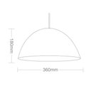 Ver imagem 3 de Lustre Pendente TD 821F Taschibra Preto Fosco