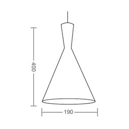 Lustre Pendente Taschibra TD 902 Preto E27 - 2