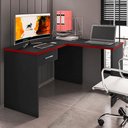 Ver imagem 2 de Mesa de Canto para Computador Desk Gamer Drx-9000 Preto/vermelho - Móveis Leão