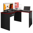 Ver imagem 1 de Mesa de Canto para Computador Desk Gamer Drx-9000 Preto/vermelho - Móveis Leão