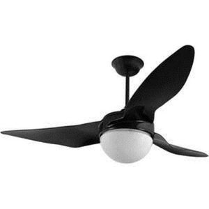 Ventilador de Teto Aliseu Terral Preto Com Controle de Parede 127V