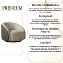 Ver mais imagens de Poltrona Orgânica Giratória Luxuosa Bouclé Bege Corino Verde Design Moderno Sala Estar Quarto Hall