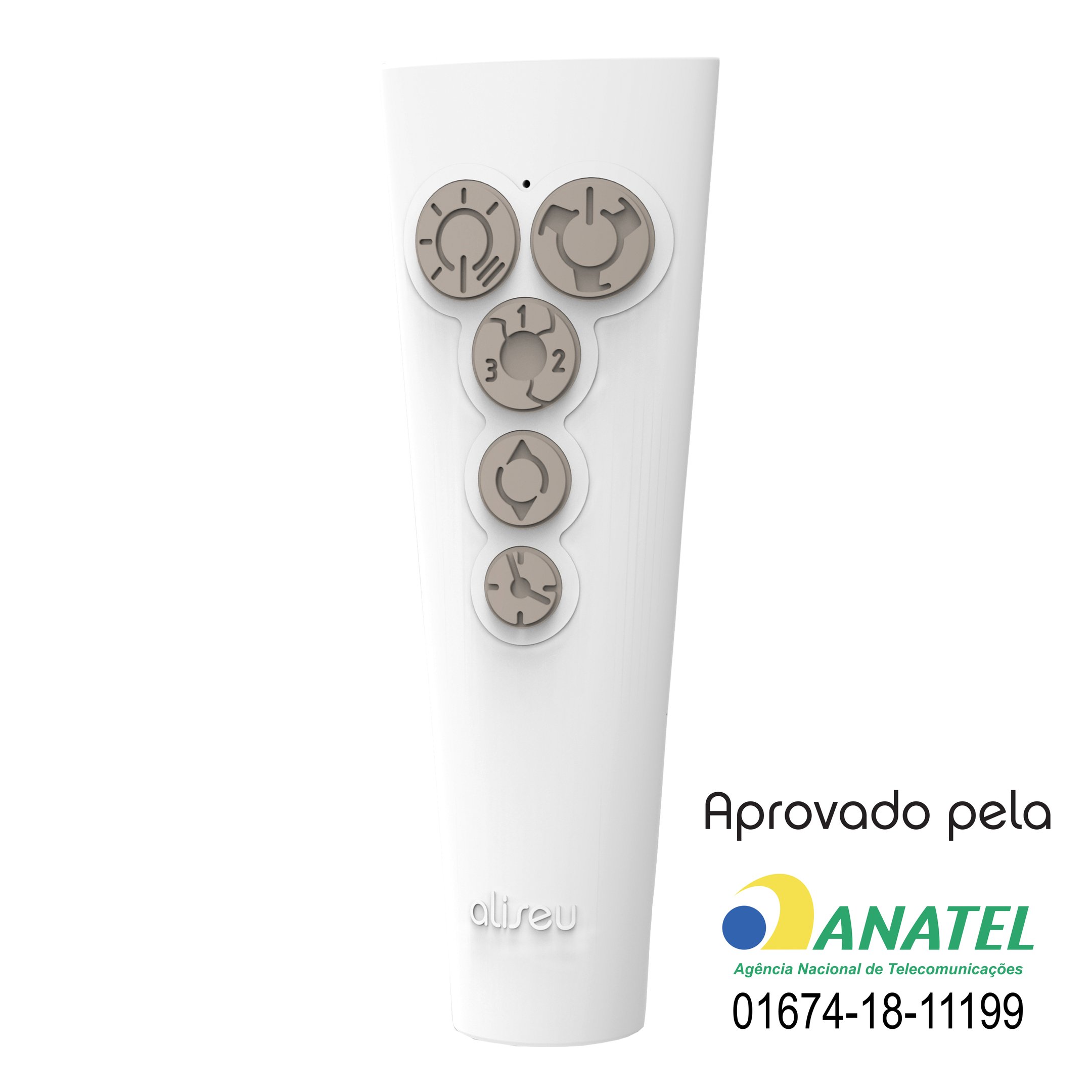 Ventilador de Teto Aliseu Terral com Controle Remoto 127v - Cristal - 10