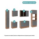 Ver imagem 5 de Armário de Cozinha Completa com Balcão Milla Wisp Carraro Nogal com Cinza Titânio