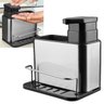 Dispenser Porta Detergente Escorredor Louça 3 em 1 Suporte Esponja Bucha Inox Balcao Cozinha Louça P - 1