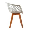 Ver imagem 3 de Kit 6 Cadeira de Jantar Web Pé Wood Modelo Premium Madeira Maciça Original Branco