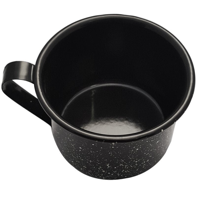 Caneca Ágata Aço Esmaltado Leiteira Rústica 1 Litro Preto - 2