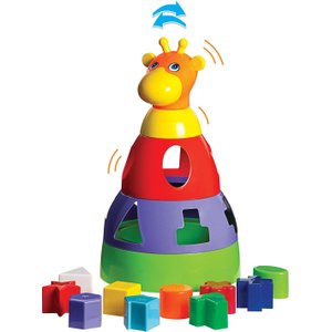 Girafa Didática de Empilhar, Encaixar e Balançar