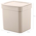 Ver imagem 2 de Lixeira 2,5l Trium Ou Compacta Tampa Cozinha Bancada Casa Bege