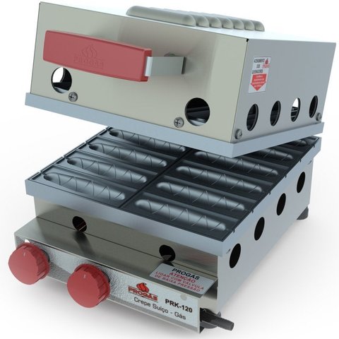 Crepeira a Gás Máquina para 12 Crepes Suiços em 5 Minutos