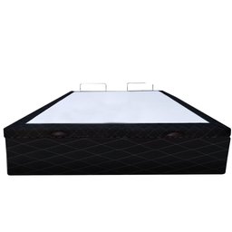 Base Box Baú Casal AColchoes Poliéster Preto 41x138x188 - 3