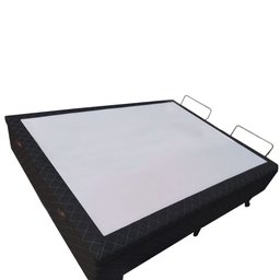 Base Box Baú Casal AColchoes Poliéster Preto 41x138x188 - 4