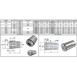 Mandril Porta Pinça Cm 3 - Kff 30 + Pinças Er40 (6-10-16mm) - 3