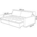 Ver imagem 5 de Sofá Cama Retrátil para Sala de Estar 3 Lugares 220cm Stefan F04 Linho Cru - Lyam Decor