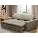 Ver imagem 1 de Sofá Cama Retrátil para Sala de Estar 3 Lugares 220cm Stefan F04 Linho Cru - Lyam Decor