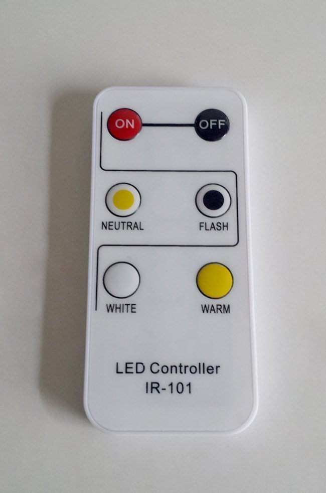Controlador + Controle Remoto de 6 Botões para Fita Bi-color 5025 Lenharo - 220v - 2