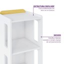 Ver imagem 7 de Estante 3 Nichos com Porta Petit Casatema MadeiraOriginals Branco/Mel