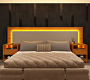 Ver imagem 1 de Painel Box Casal com LED Mesa de Cabeceira com USB Espanha