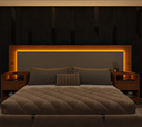 Ver imagem 2 de Painel Box Casal com LED Mesa de Cabeceira com USB Espanha