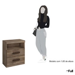 Mesa de Cabeceira Criado Compacto Quarto Cama Rústico - 5