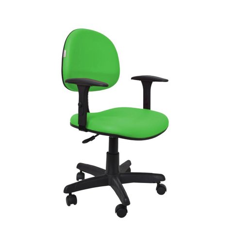 Cadeira Executiva Giratoria Zeus com Braco - Couro Sintetico Corano - Verde