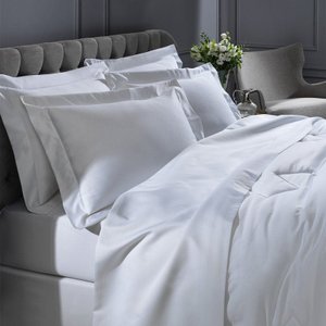 Jogo de Cama Buettner Queen Percal 1000 Fios Dobra Feita 4 peças Branco