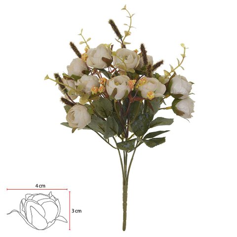 Buque Camelia X13 (creme Outono) 31cm