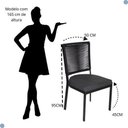 Ver mais imagens de Jogo 4 Cadeiras de Alumínio Corda Sintética Assento 50cm Alt Fendi