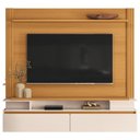 Ver imagem 2 de Painel Tv 65 Pol 181cm Bancada Suspensa Astor Cinamomo/off - Hb Móveis