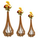Ver imagem 1 de Vaso de Chão Decorativo Grande Mdf Ibiza:mdf Cru/kit com 3 - 90x42cm, 75x37cm e 60x30cm