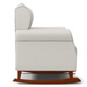 Ver imagem 7 de Poltrona Amamentação Base Madeira Balanço e Puff Letícia Linho Off White - Phoenix Phoenix Baby