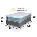 Ver imagem 3 de Cama Box Lagos Molas Ensacadas Solteirão 96x203 King House
