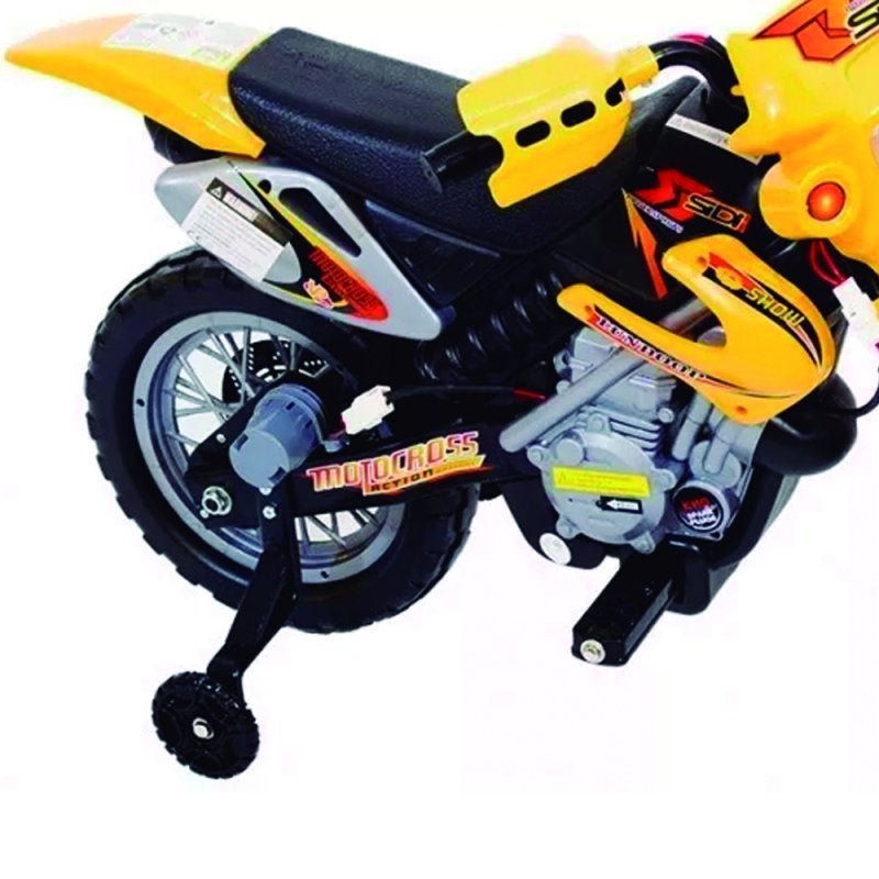 Mini Moto Elétrica Infantil Amarelo 6v - Belfix - 3