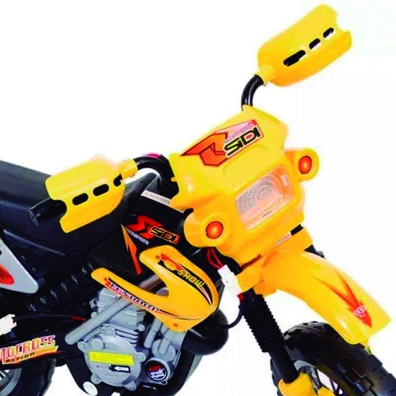 Mini Moto Elétrica Infantil Amarelo 6v - Belfix - 2