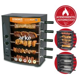 Churrasqueira Forno Giratório A Gás 5 Espetos Vitta Premium Arke - Bivolt - 2