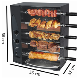 Churrasqueira Forno Giratório A Gás 5 Espetos Vitta Premium Arke - Bivolt - 3