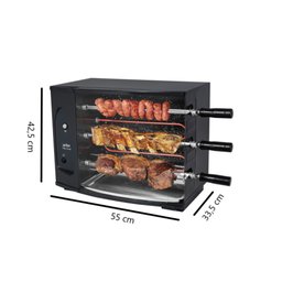 Churrasqueira Assador Elétrico Vitta Smart 3 Espetos 110V Arke - 4