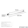 Toalheiro 100 cm Inox Grafite - Kromus RT0307-100G - 4