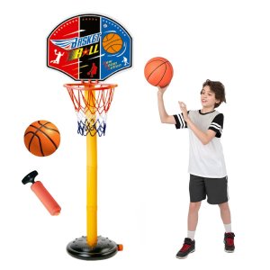 Kit Completo Cesta Basquete Infantil com Bola Tamanho Ajustável Importway