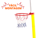 Ver imagem 4 de Kit Completo Cesta Basquete Infantil com Bola Tamanho Ajustável Importway