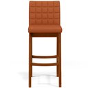Ver imagem 6 de Kit 06 Banquetas Altas Para Cozinha Sala De Jantar Fixa Mila B04 Tecido Terracota - Lyam Decor