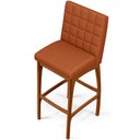 Ver mais imagens de Kit 06 Banquetas Altas Para Cozinha Sala De Jantar Fixa Mila B04 Tecido Terracota - Lyam Decor