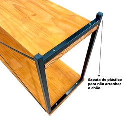 Rack de Tv Style Square Carvalho e Preto - 3