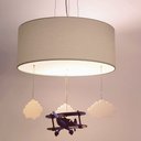 Ver imagem 2 de Luminária de Teto Pendente Infantil Avião 30cm:cinza6202