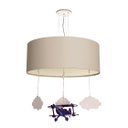 Ver imagem 1 de Luminária de Teto Pendente Infantil Avião 30cm:cinza6202